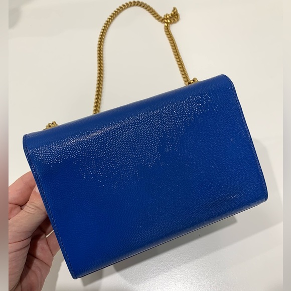 ❌SOLD❌Authentic Saint Laurent Grain De Poudre Small Monogram Kate Bag. - Picture 8 of 14